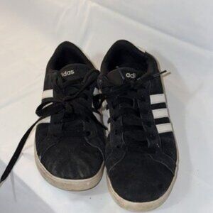 adidas Men's Casual Sneaker Black White Logo Lace Up Solid Round Toe US 6.5